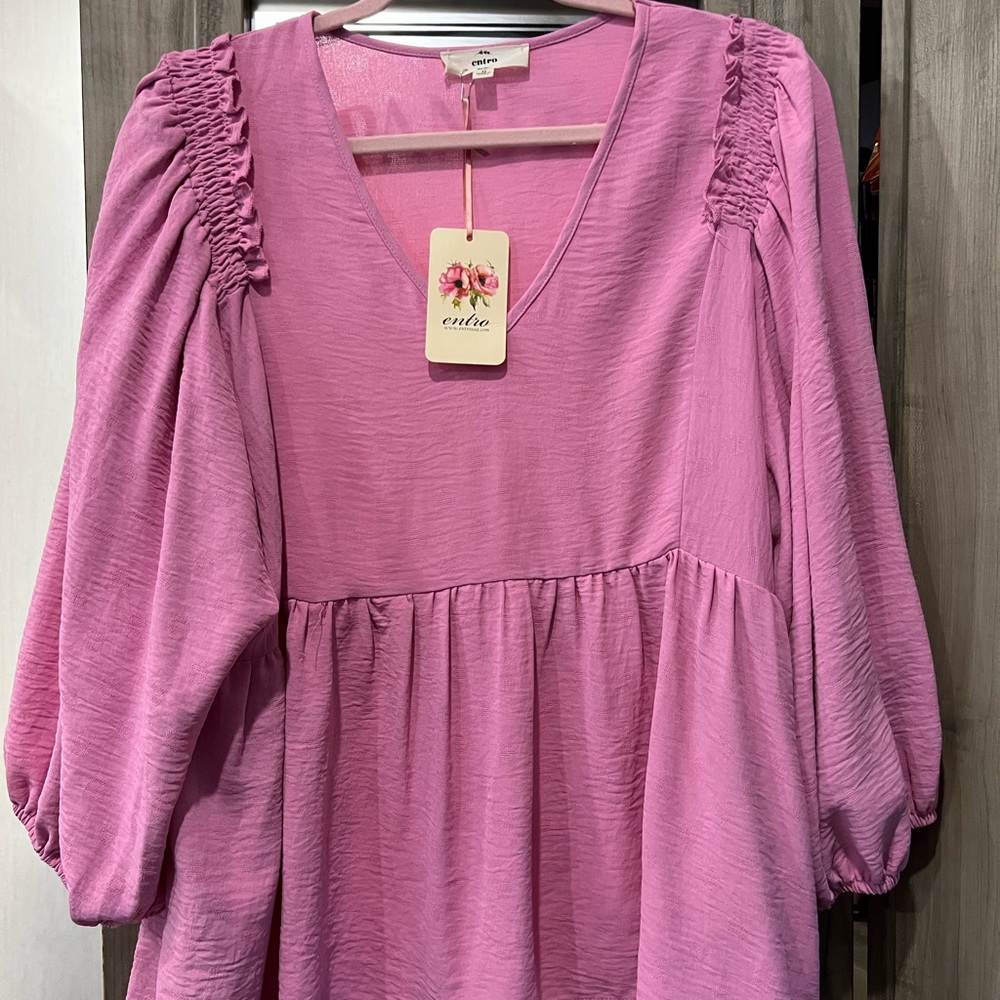 New Entro Boutique Pink Top Med